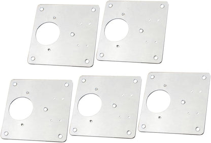 5pcs Stainless Steel Hinge Repair Plate Kit Screws Door Hinge Brackets for Cabinet and Furniture Repair Easy Installation and Stable Support