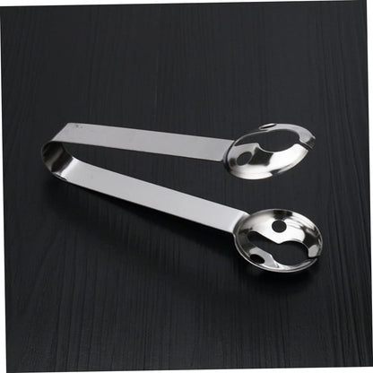 Mikinona 2pcs Stainless Steel Tea Bag Holder Strainer Heat Resistant Tea Tools for Slotted Spoon Squeezer Kitchen Accessories