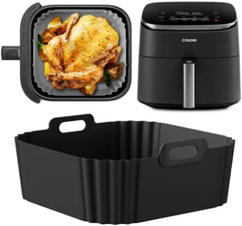 Airfryer AF180 Accessories for Ninja Foodi Dual Drawer AF140 180 AF141 AF181 UK, Silicone Mould for Ninja Hot Air Fryer AF140 EU Oven Microwave, for Philips NA230 COSORI 5.5L