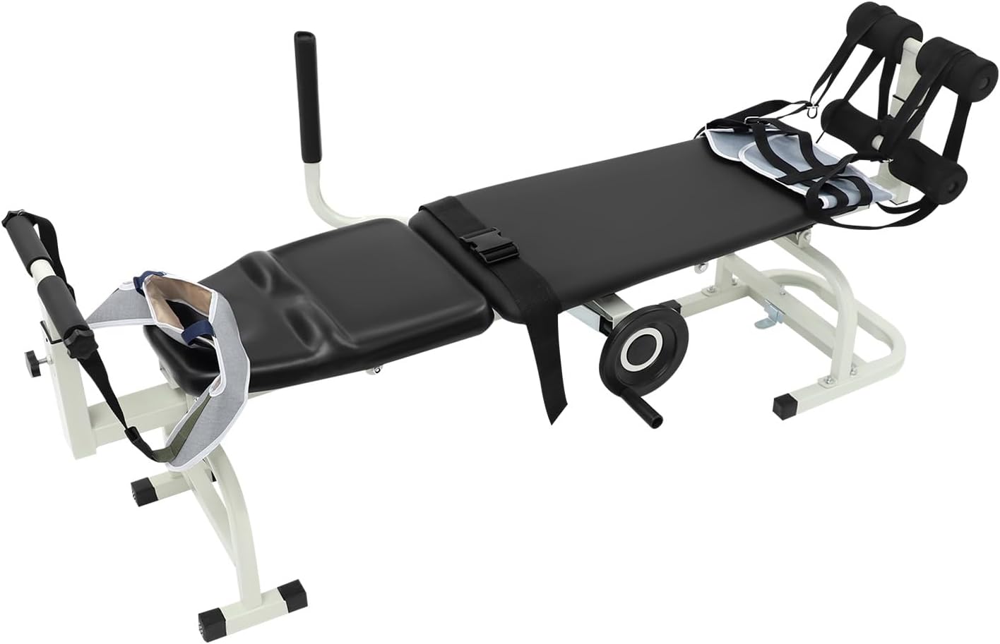 Decompression Table, Spinal Decompression Machine with Base & Safety Belt Decompression Back Stretcher Traction Table Adjustable Decompression & Stretch Table for Tension Relief