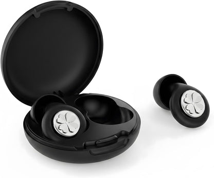 HEKKE 45dB Ear Plugs for Sleeping, Soft Silicone for Side Sleepers, 4 Sizes | Reusable soft silicone with XS/S/M/L sizes for side sleepers, concerts, flights and hotels; carrying case included.