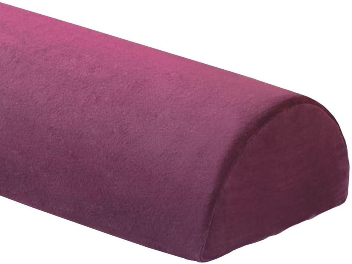 Half Moon Bolster Pillow for Legs, Knees, Lower Back and Head, Lumbar Support Pillow for Bed, Sleeping | Semi Roll for Ankle and Foot Comfort - Machine Washable Cover(@10,42x18x10cm/16.5x7x4in)