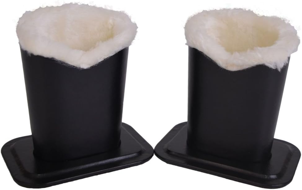 Baitaihem Pack of 2 Plush Lined Eyeglasses Holder Stand Protective Glasses Case For Desks Or Nightstands