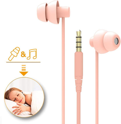 MAXROCK Sleep Earbuds,Ultra Soft Lightweight Sleep Earphones Headphones with Volume Control and Mic for Insomnia, Side Sleeper, Snoring, Air Travel, Meditation & Relaxation (Acid Blue)