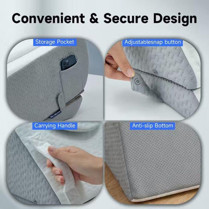 Leg Elevation Pillow for After Surgery, Adjustable 4 Heights & 2 Slopes, Knee Replacement Aid for Hip, Ankle, Knee & Leg Swelling & Pain Relief, Improves Blood Circulation – Single Leg, Patent Pending