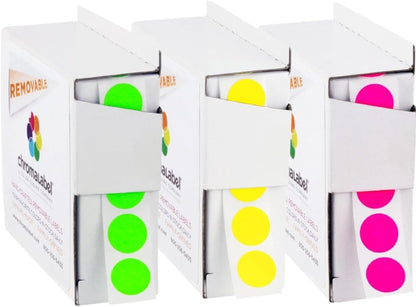 Removable Green Dot Stickers, 1/2 Inch, 1000/Box | Inventory Circle Labels with Removable Adhesive for Offices, Classrooms, Food Service, and Medical Settings. Made in USA