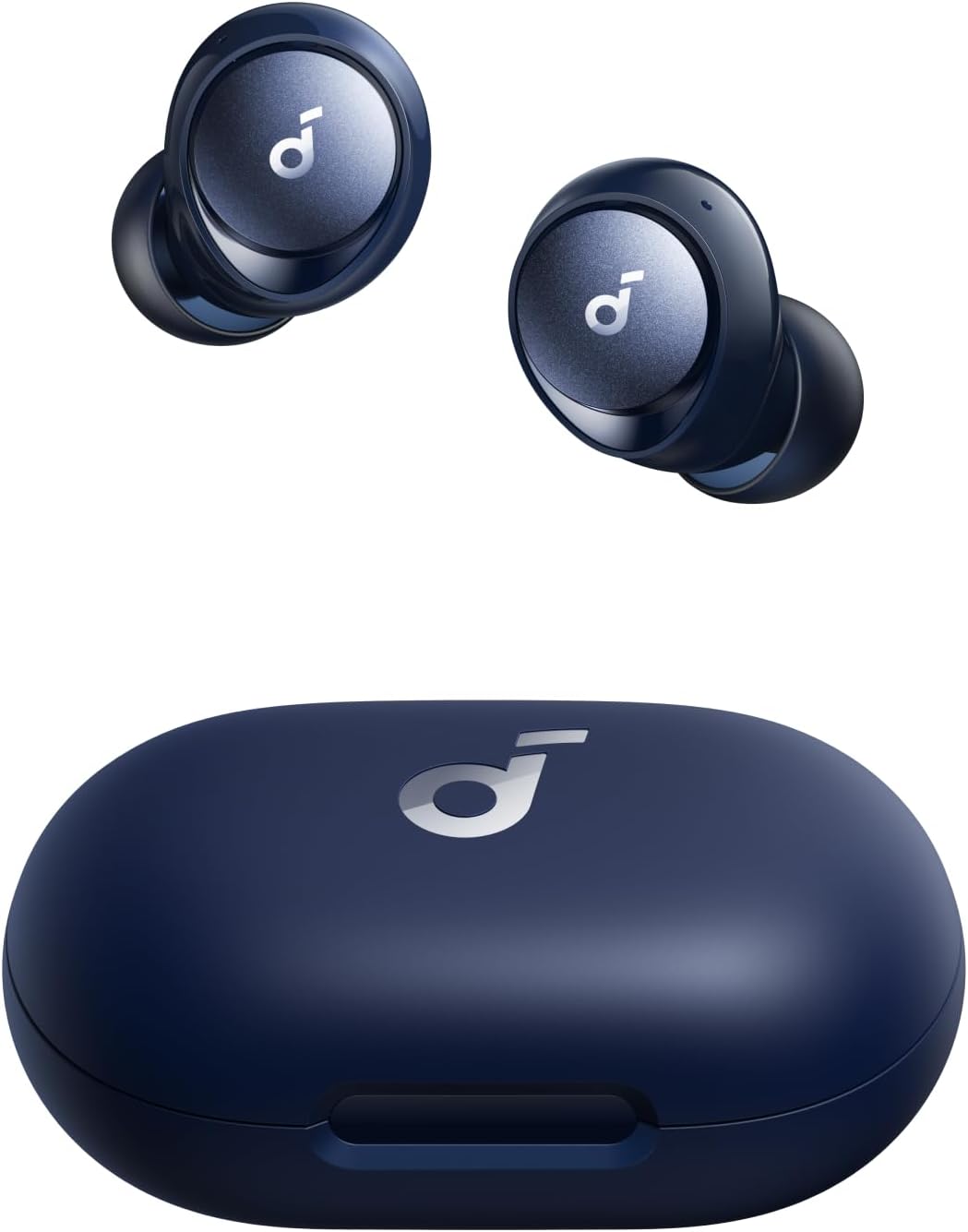 soundcore by Anker Space A40 Auto-Adjustable Active Noise Cancelling Wireless Earbuds, Reduce Noise by Up to 98%, 50H Playtime, Hi-Res Sound, Comfortable Fit, App Customization, Wireless Charge (Blue) | Reduce Noise by Up to 98%, Ultra Long 50H Playtime,