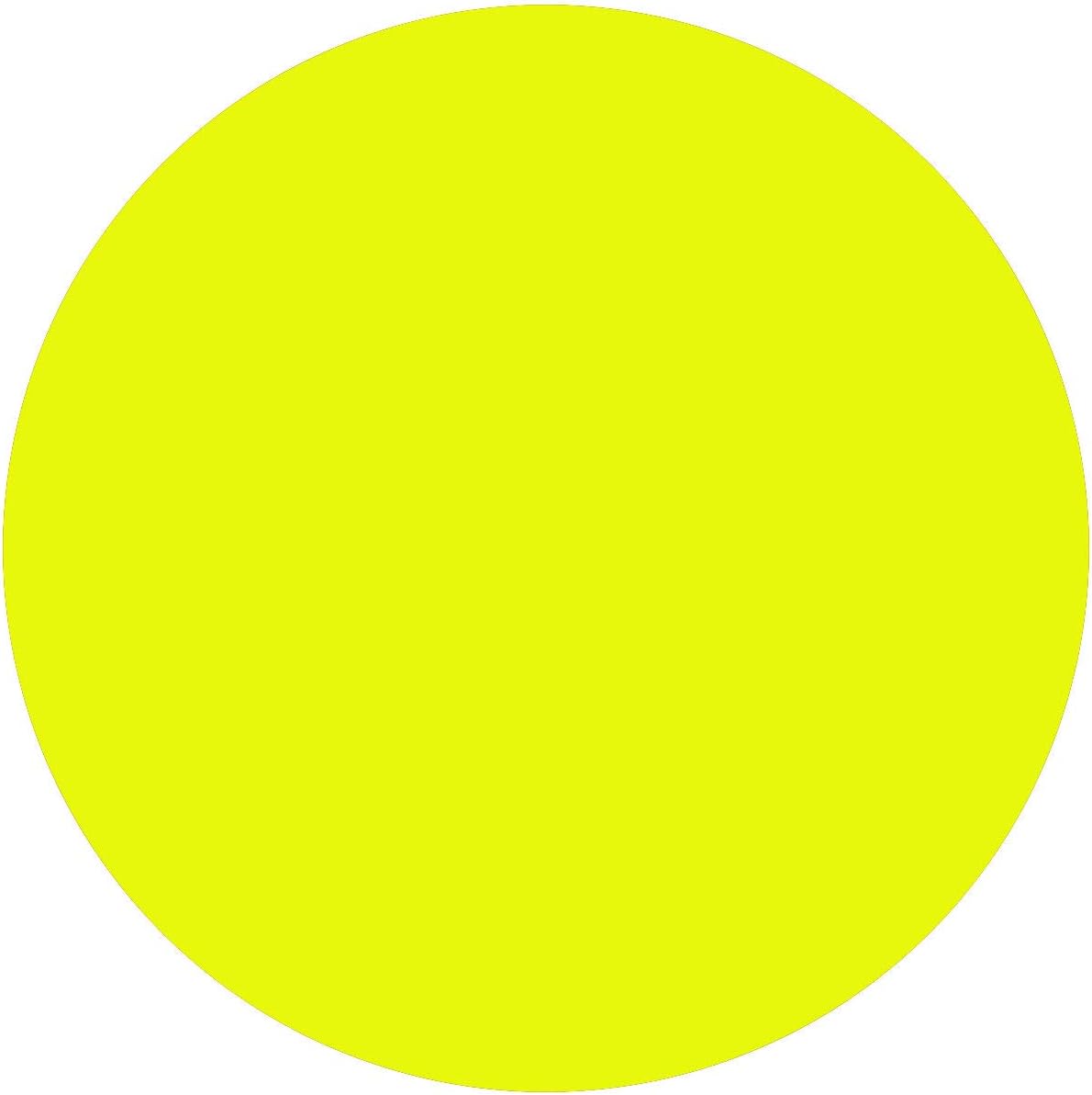 Blank Color Coding Stickers, Writable Surface â€“ 500 Permanent Labels per Roll (Yellow Fluorescent, 1.5" Circle)