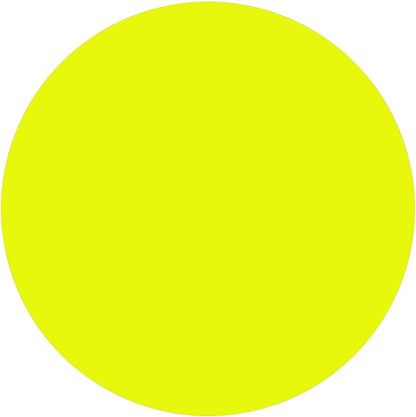 Blank Color Coding Stickers, Writable Surface â€“ 500 Permanent Labels per Roll (Yellow Fluorescent, 1.5" Circle)
