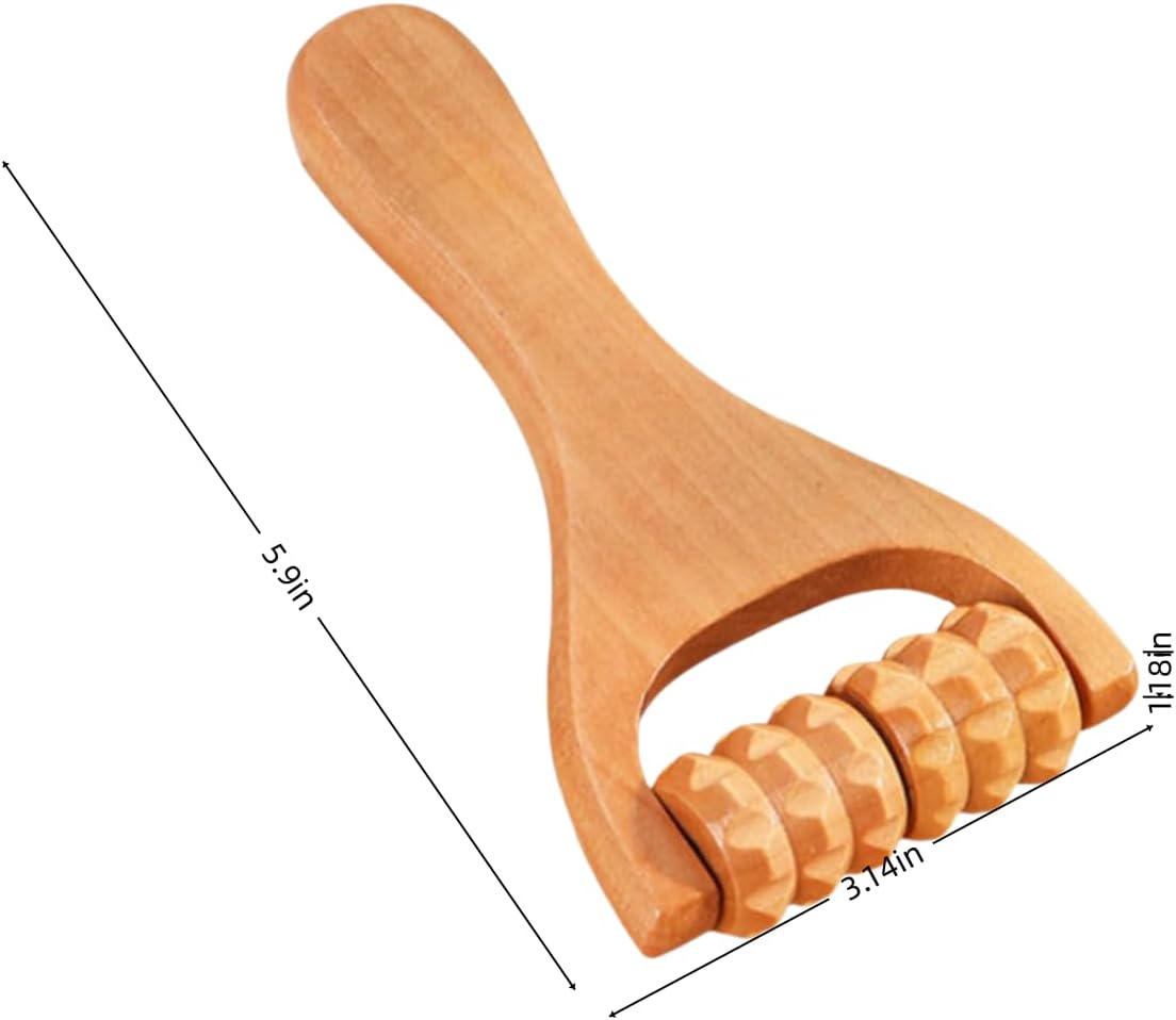 Natural Wooden Foot Roller Massager, Foot Massage Relief Tool | Ergonomic foot roller for muscle pain relief, practical wooden massage tool to soothe feet and bring relaxation.