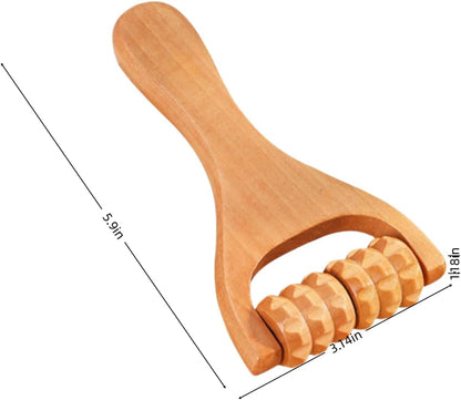 Natural Wooden Foot Roller Massager, Foot Massage Relief Tool | Ergonomic foot roller for muscle pain relief, practical wooden massage tool to soothe feet and bring relaxation.