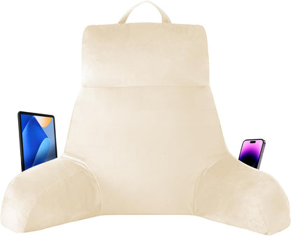 IPYNBAP Back Pillow for Bed Sitting up, Reading Pillow, 18 Inch, Grey