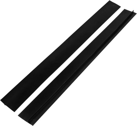 2 Pack Silicone Stove Gap Covers, 21 Inch Stove Guards Between Stove and Counter, Easy to Clean, Black