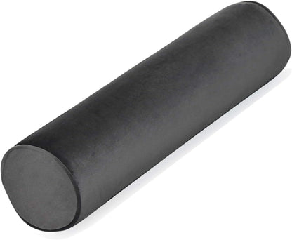 Tinbolunce Memory Foam Roll Pillow for Knee/Leg/Neck - Full Moon Bolster/Round Cylinder Pillow for Sleeping on Side or Back - Removable Cooling Cover Length 18" x 6" Diameter (Chocolate Brown)