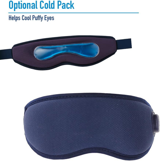 Miracle Eye Mask for Dry Eye Relief, Massaging Heated Eye Mask, Cordless & Rechargeable Warm Compress for Eyes, Gel Cold Pack Included, Soft & Comfortable, Helps Support Eye Strain