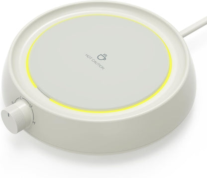 Coffee Mug Warmer for Desk Auto Shut Off, Candle Wax Melt Warmer for Jar Candles, Safely Releases Scents Without Flame, Electric Self Heated Plate for Heating Milk, Tea, Hot Chocolate (White)