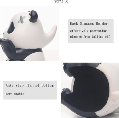 Cute Panda Glasses Display Stand for Nightstand, Funny Decorative Eyeglass Sunglass Holder, Home Office Desk Decoration (Handstand Panda)