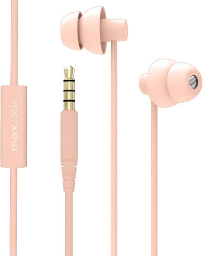 MAXROCK Sleep Earbuds,Ultra Soft Lightweight Sleep Earphones Headphones with Volume Control and Mic for Insomnia, Side Sleeper, Snoring, Air Travel, Meditation & Relaxation (Acid Blue)