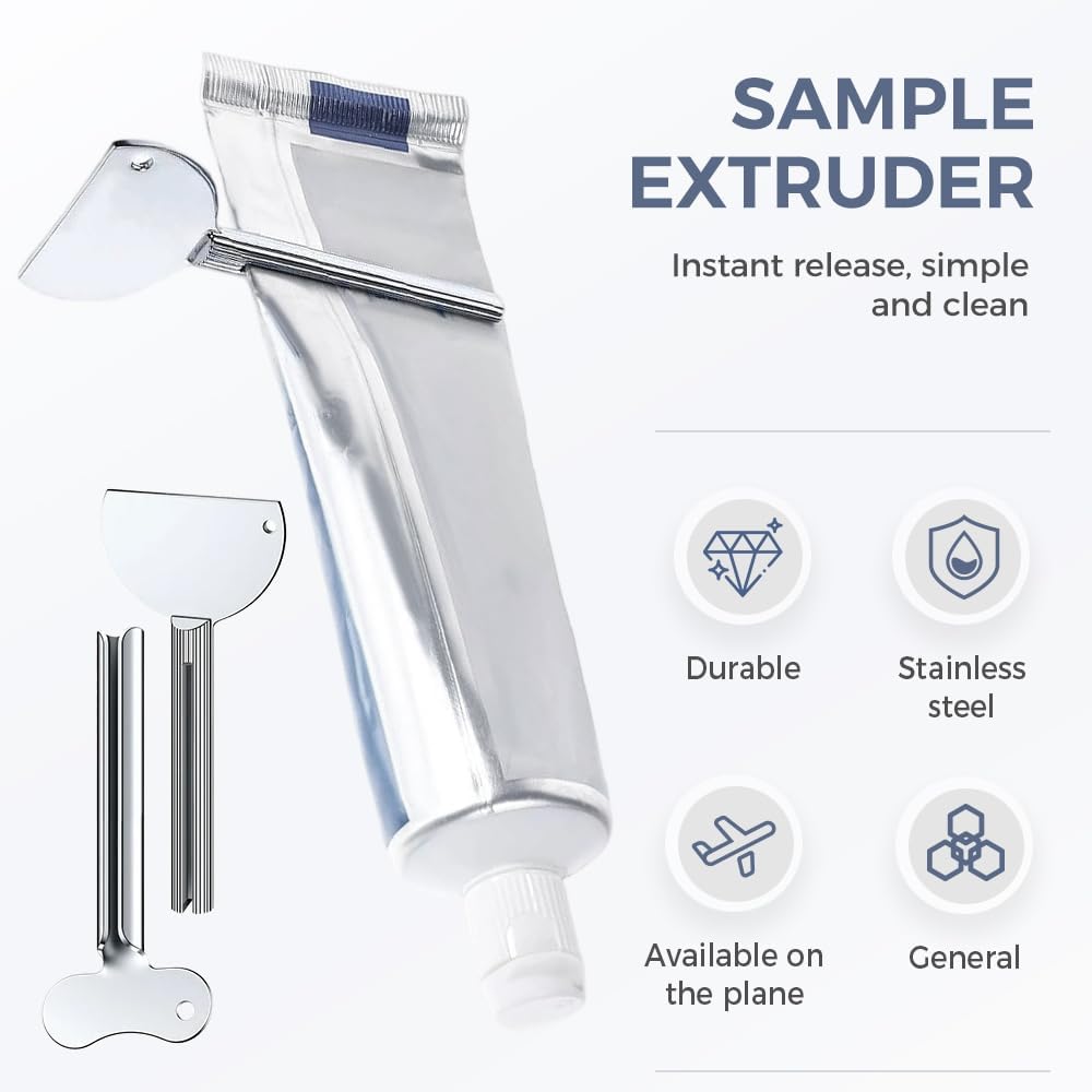 Runsgo Toothpaste Squeezer, Metal Tube Squeezer Key Stainless Steel Toothpaste Roller Tube Wringer for Paint, Cream, Cosmetic and Hair Dye (6 PCS)