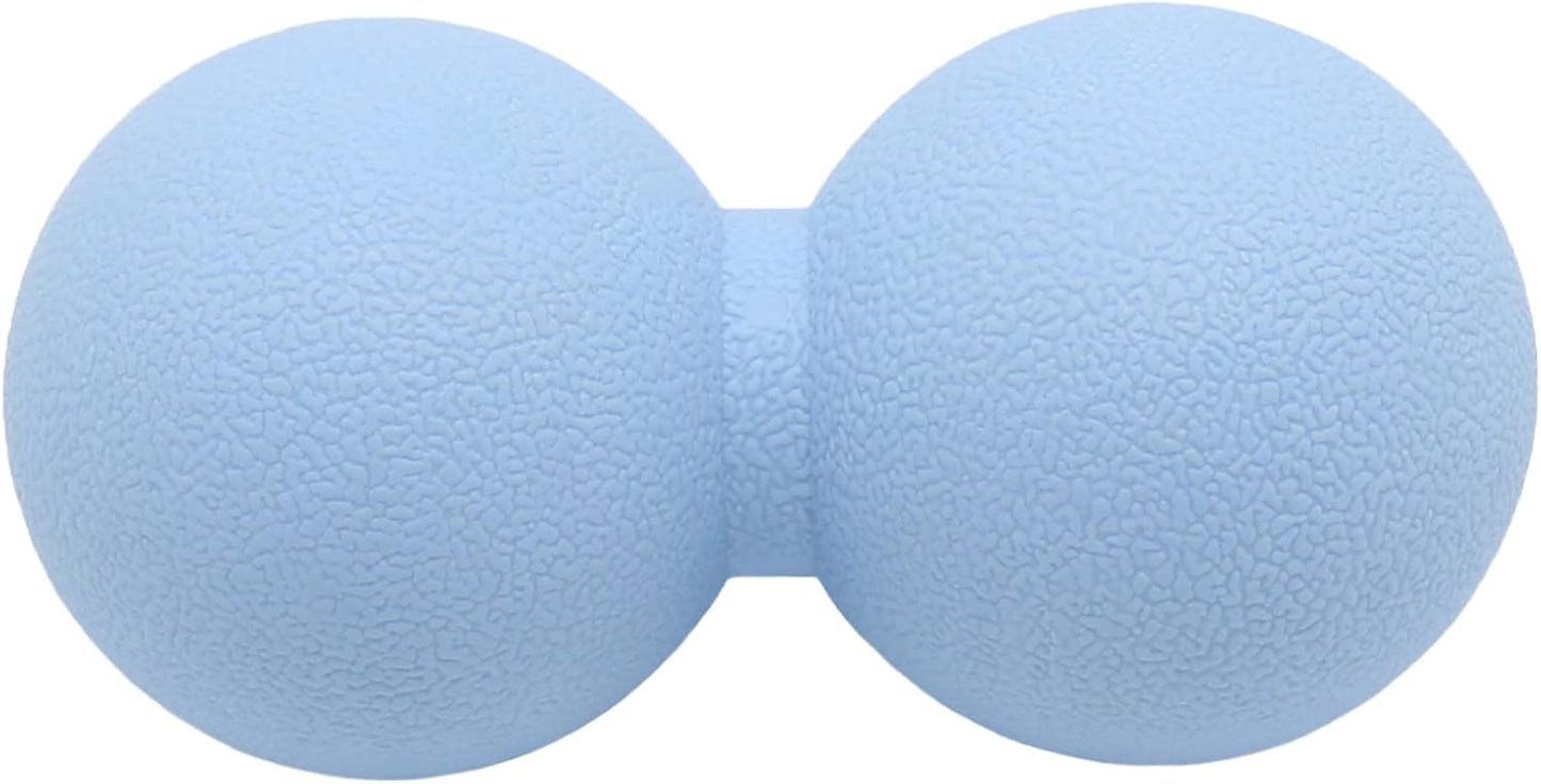 Hard Peanut Massage Ball, Double Lacrosse Massage Ball. Deep Tissue Massage Roller Mobility Ball for Physical Therapy Myofascial Release Muscle Relaxer Acupoint Massage (Blue) | Mobility Massager Tool for Deep Tissue Physical Therapy Myofascial Release