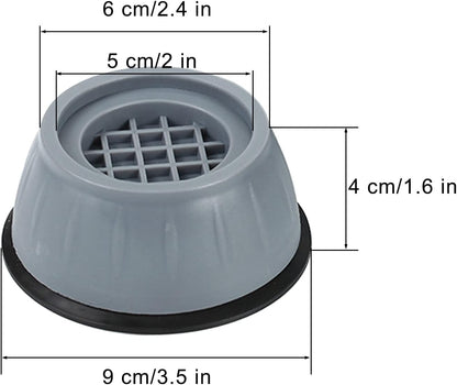 Anti Vibration Pad for Washing Machine Support Set of 8, Non Slip Rubber | Washer Dryer Shock Noise Cancelling Foot Mat, Anti-Walking Stabilizer Refrigerator Support Pad Pedestals for Washing Machine