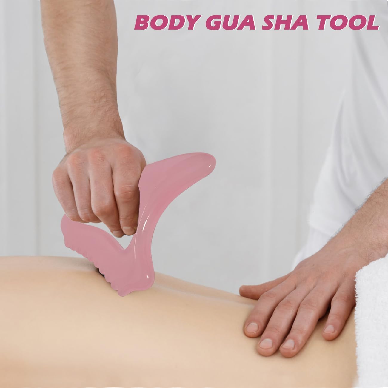 Lymphatic Massage Roller for Cellulite Remover Body Sculpting - Handheld Cellulite Massage Tool for Body Bloat Blood Circulation Lymphatic Drainage Pink