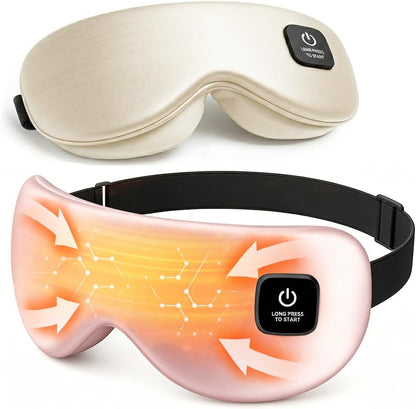 Heated Eye Mask - Cordless Eye Mask for Dry Eyes, Eye Relief, Eye Heating pad Improved Sleep,Travel, Office, Includes Removable and Washable Shells