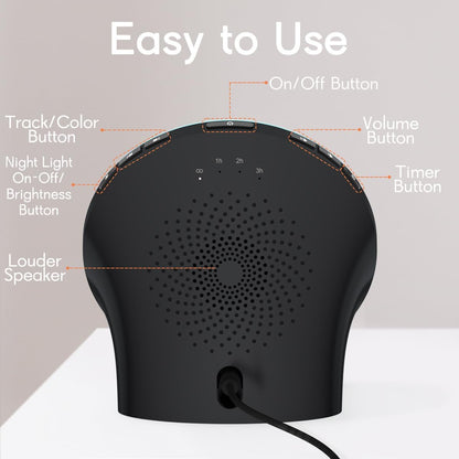 BrownNoise White Noise Machine with 30 Soothing Sound Sound Machine 12 Colors Night Light with 36 Volume Levels and Memory Function 4 Timers 10 Adjustable Brightness Sleep Machine for Baby Adults Kids
