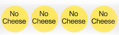 Yellow with Black Carnitas Circle Dot Adhesive Stickers, 1 Inch Round Labels, 500 Total Stickers
