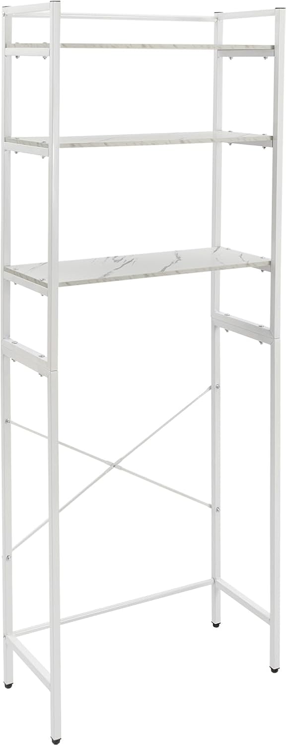 Laundry Room Organizer, Over The Washer And Dryer Storage Shelf 33lb, White
