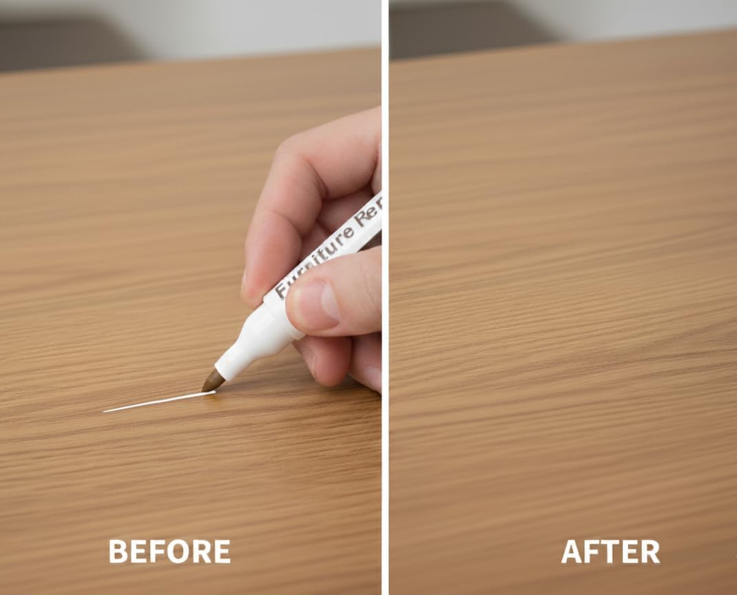 Wood Furniture Repair Marker Set – Pack of 7 Multi-Tone Touch Up Pens for Scratch Restoration and Surface Blending