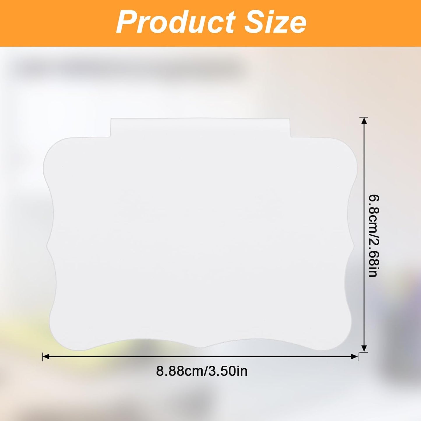 8 PCS White Basket Labels PVC Basket Labels 3.5x2.7 Inches | Clip On, Removable Label Holders, Baskets Label, for Storage Bins, Kitchen Pantry Closet, Organization, Hanging Box