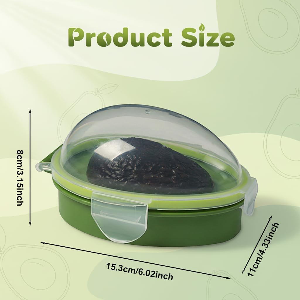 Avocado Keeper Avocado Fresh Saver Holder, Food Crisper Storage Box Reusable Fruit Fresh Container to Keep Your Fruit Fresh for Days