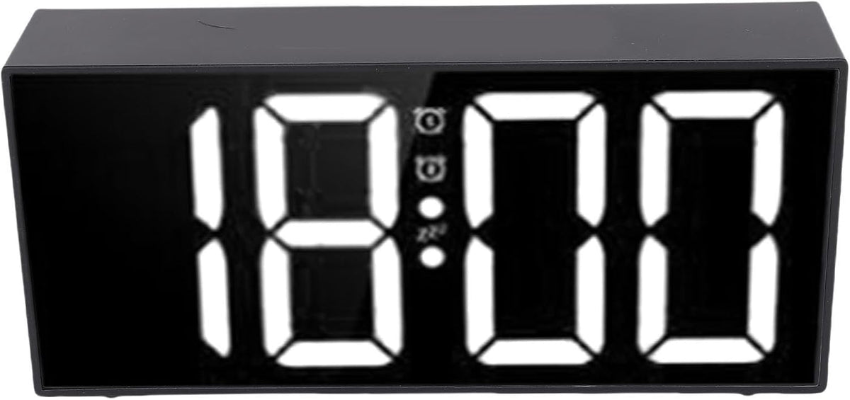 Matybobe Loud Dual Alarm Clock Mirror LED Vibrating Bed Shaker for Heavy Sleepers
