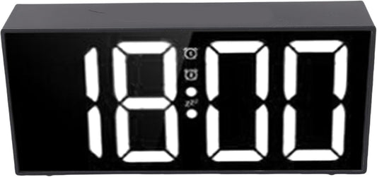 Matybobe Loud Dual Alarm Clock Mirror LED Vibrating Bed Shaker for Heavy Sleepers