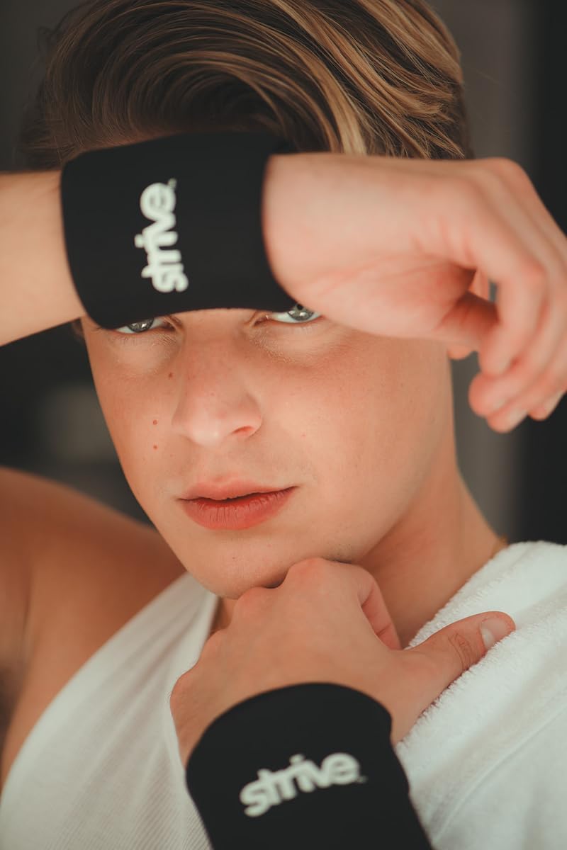 Strive Wrist/Ankle Sleeve, Hot & Cold Therapy, Gel Compression, 2-Pack | Hot & Cold Therapy, Pain Relief, Gel Compression, 360° Coverage for Arthritis, Tendinitis, Injuries, Swelling, Bruises (2-Pk)