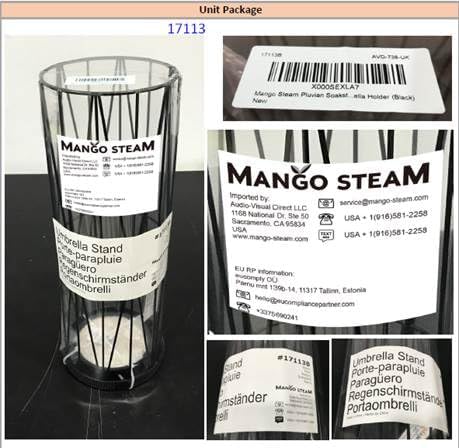 Mango Steam Pluvian Soakstone Umbrella Holder (Tall, Gold)