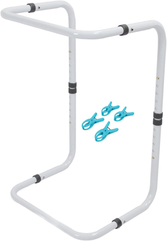 Blanket Lifter for Feet, Adjustable Sheet Riser with 4 Clips, Foot Tent Blanket Support Holder for Surgery Recovery, Aluminum Alloy Frame for Pressure Relief and Comfort