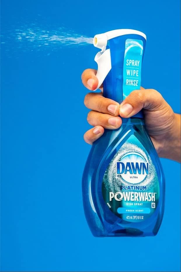 Dawn Powerwash Spray, Dish Soap, Dishwashing Liquid, Fresh, 1 Starter Kit + 3 Refills, 4x16 Fl Oz