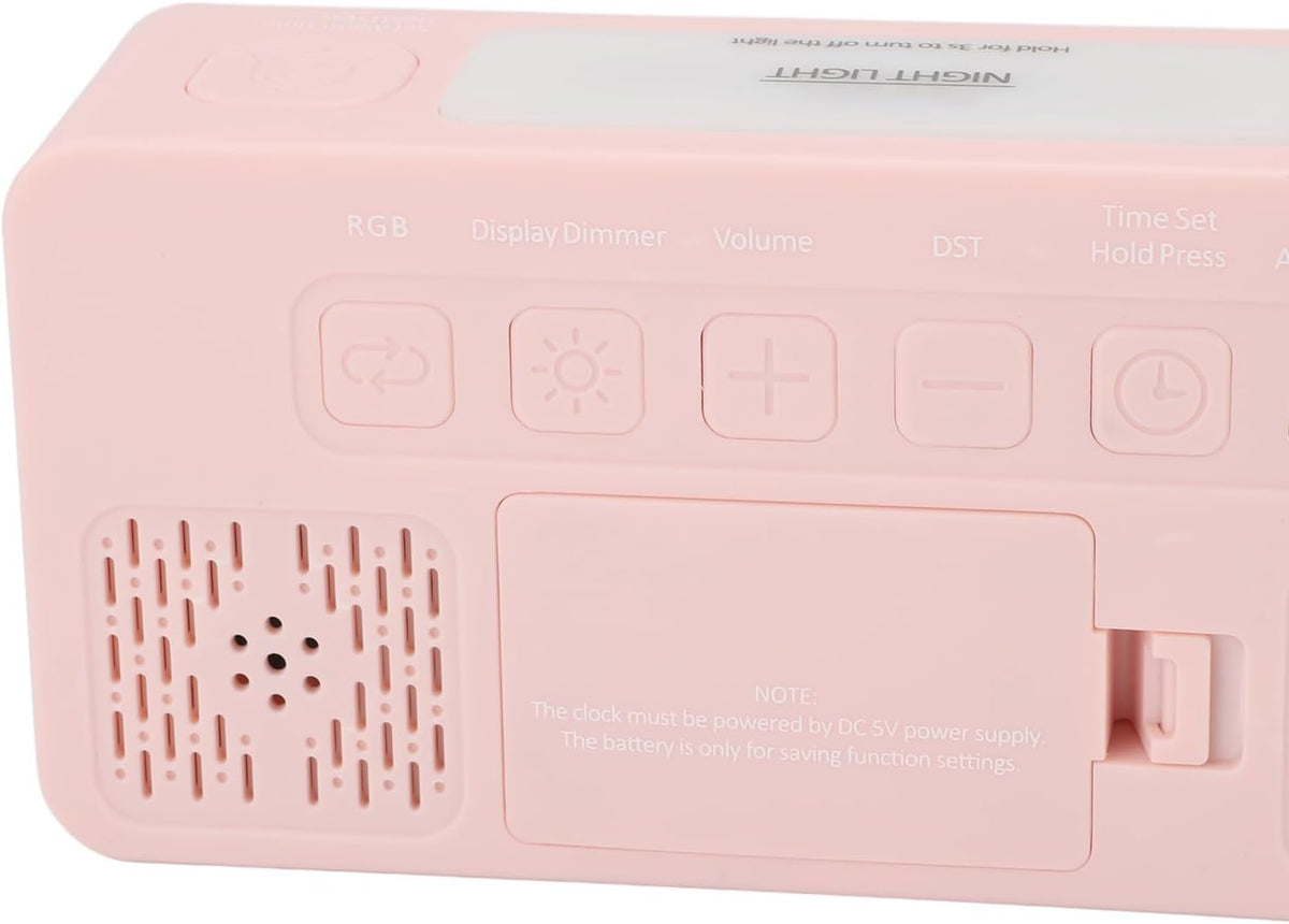 Yinhing Extra Loud Alarm Clock with Bed Shaker, Large LED Display Vibrating Alarm Clock for Heavy Sleepers, with 15 Color Modes 5 Volume Levels 3 Brightness Levels