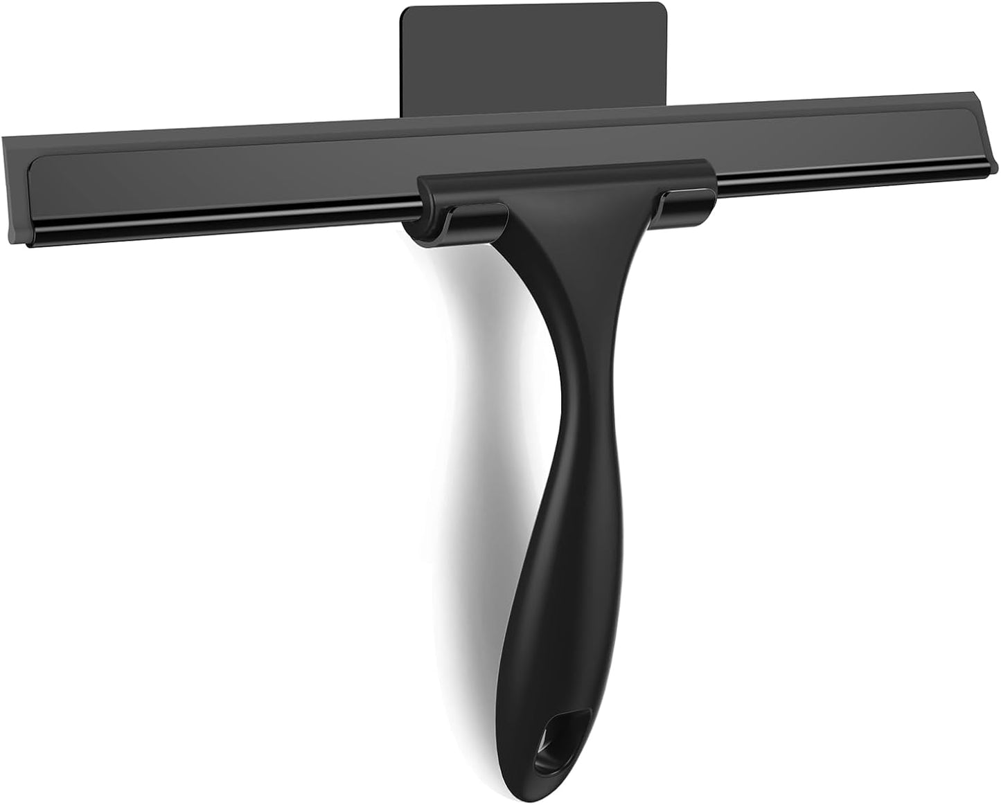 SetSail Squeegee for Shower Glass Door, 10 Inches, Black | Stainless Steel Shower Squeegee for Glass Doors, All-Purpose Window Squeegee for Shower Mirror Bathroom Car Window Cleaning