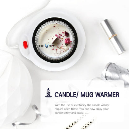 Candle Warmer for Home & Office. Great for Warming Up Cups, Coffee Mugs, Wax, and Beverages on Desks, Tables & Countertops. Electric Heated Plate Warms Quickly. Enjoy Hot Drinks on Cold Days.