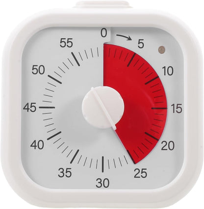 NUOBESTY Kitchen Timer Visual Countdown Timer with Clip Silent Analog for Cooking Baking Homework Classroom Management Easy-to-Read Color Display for Home Office Study