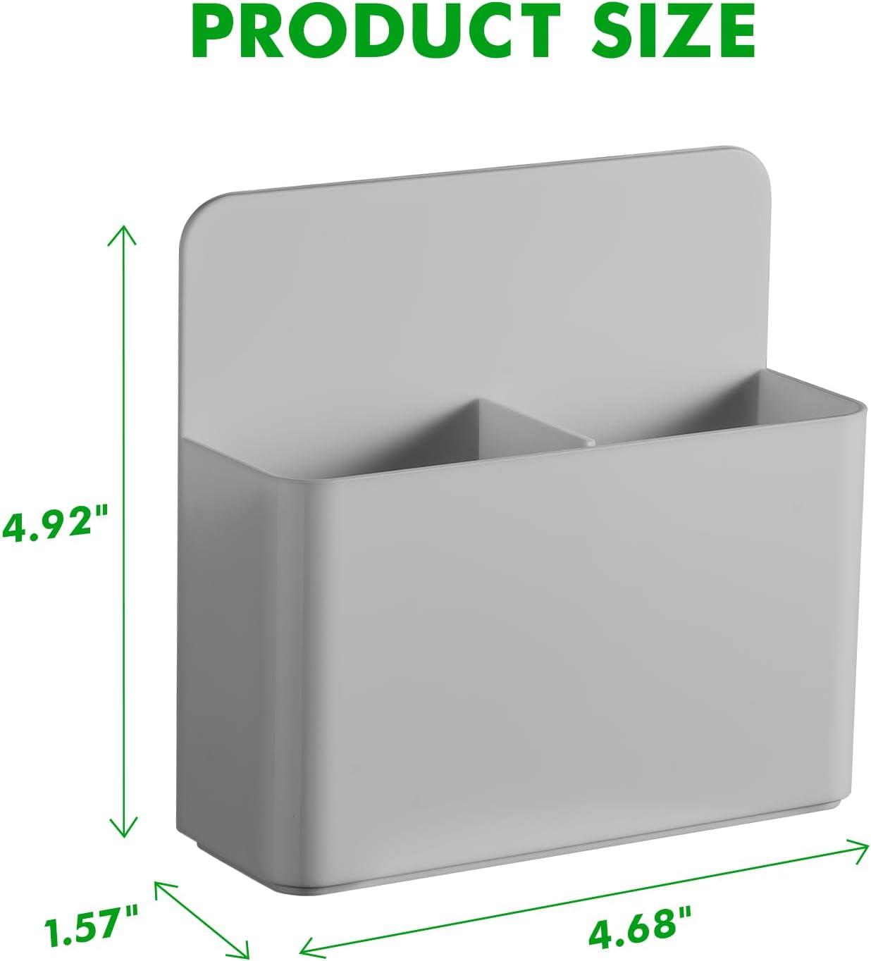 2 Pack Magnetic Pen Holder Cup for Whiteboard, Classroom Supplies | Plastic Magnetic Dry Erase Marker Holder for Refrigerator Fridge, Pencil Cup for School, Locker Accessories Organizer-White