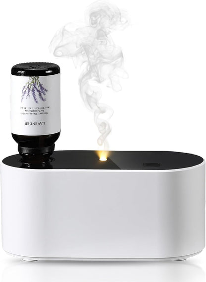 Lecdura Waterless Diffuser for Essential Oil, Battery Operated Scent Air Aromatherapy Diffuser, Mini Aroma Diffusers with 3 Intermittent Mist Modes, Cycle Start for 400-700 sq.ft Home Office Bedroom.