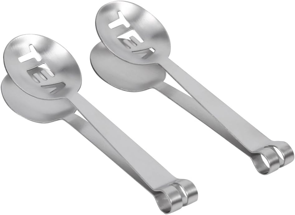 Tea Bag Squeezer,12cm Stainless Steel Tea Bag Holder,Tea Bag Tong Tea Bag Spoon Tea Bag Strainer Clip for Home Kitchen