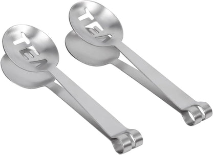 Tea Bag Squeezer,12cm Stainless Steel Tea Bag Holder,Tea Bag Tong Tea Bag Spoon Tea Bag Strainer Clip for Home Kitchen
