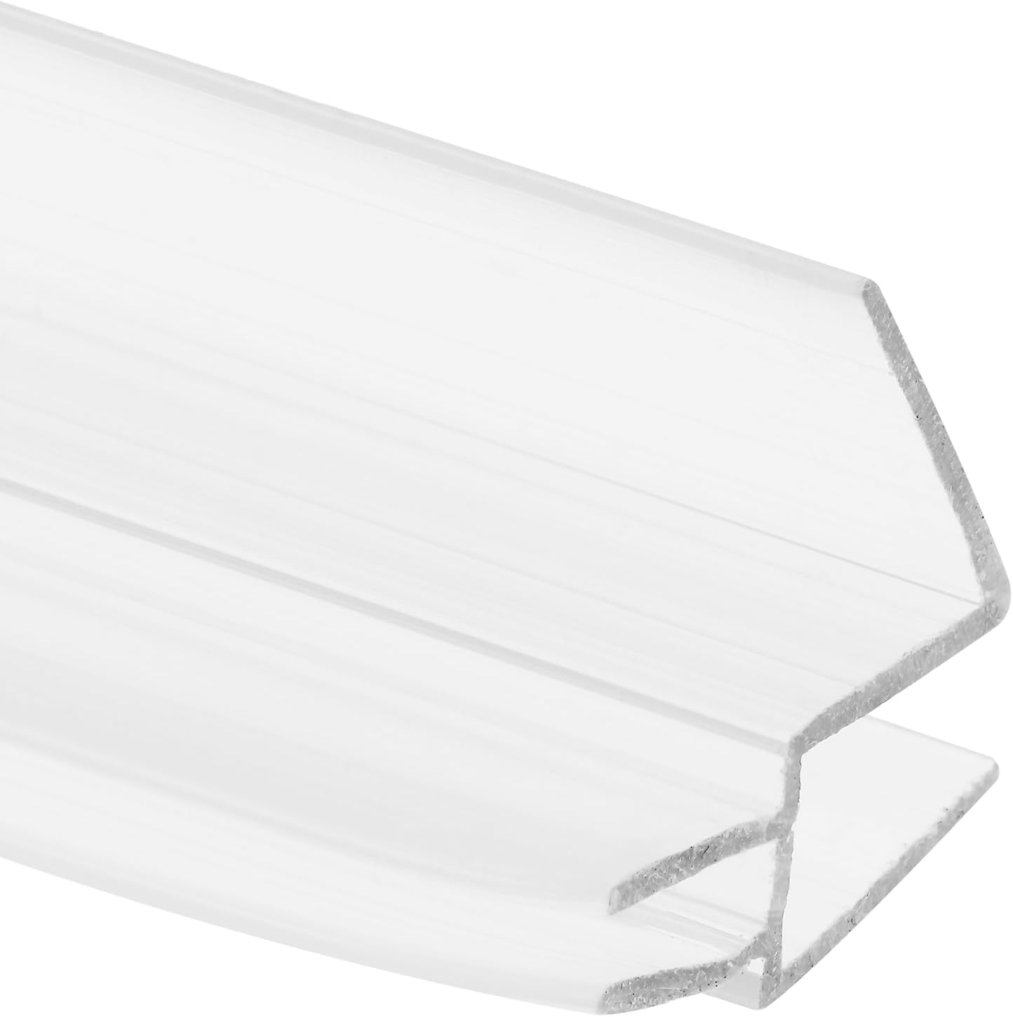 Prime-Line M 6258 Frameless Shower Door Bottom Seal for 3/8 In. Thick Glass Doors – Stop Shower Leaks and Create a Water Barrier, 36 In., Clear Vinyl (Single Pack)