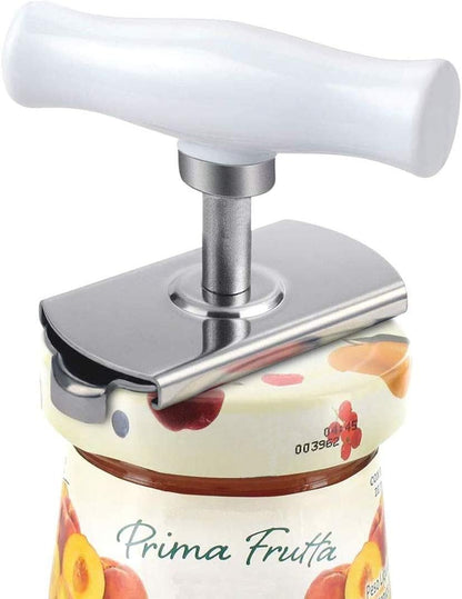 5 in 1 Lids off Jar Opener, Bottle Opener, Ideal For Women, Kids, Seniors - for Multipurpose Kitchen Tool, Easy open. White