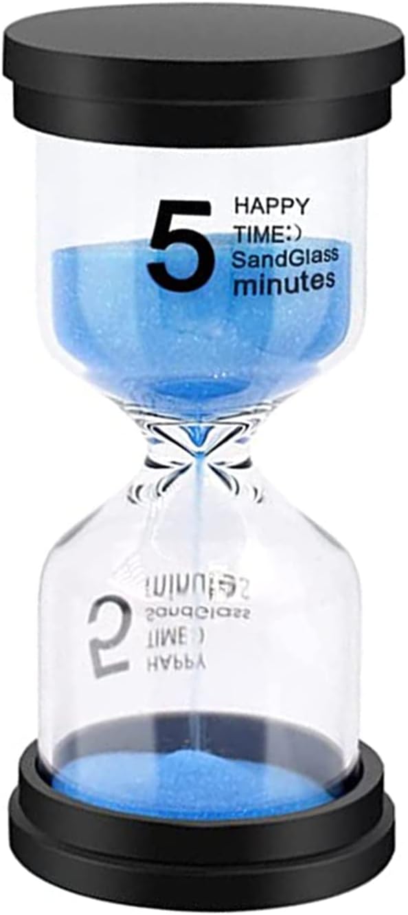 Sand Timer, Sand Timers Colorful 1/3/5/10/15/30 Minutes Sandglass Timer with Protective Cover for Classroom Home Office Cooking (Pack of 6) Multicolor